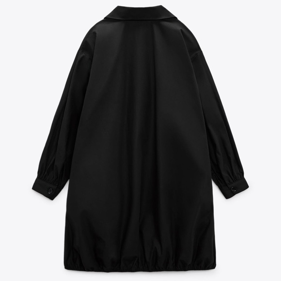 BIG COLLAR POPLIN DRESS - Picture 9 of 10